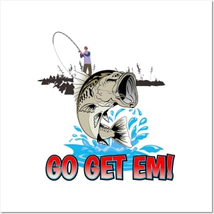 ANGLERS FISHING | GO GET EM! Posters and Art